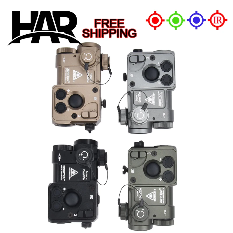 Zenitco táctico de Metal Airsoft Perst 4, punto rojo, verde y azul, arma de caza con puntería IR, dispositivo combinado con láser WADSN AR15 apto para riel de 20mm