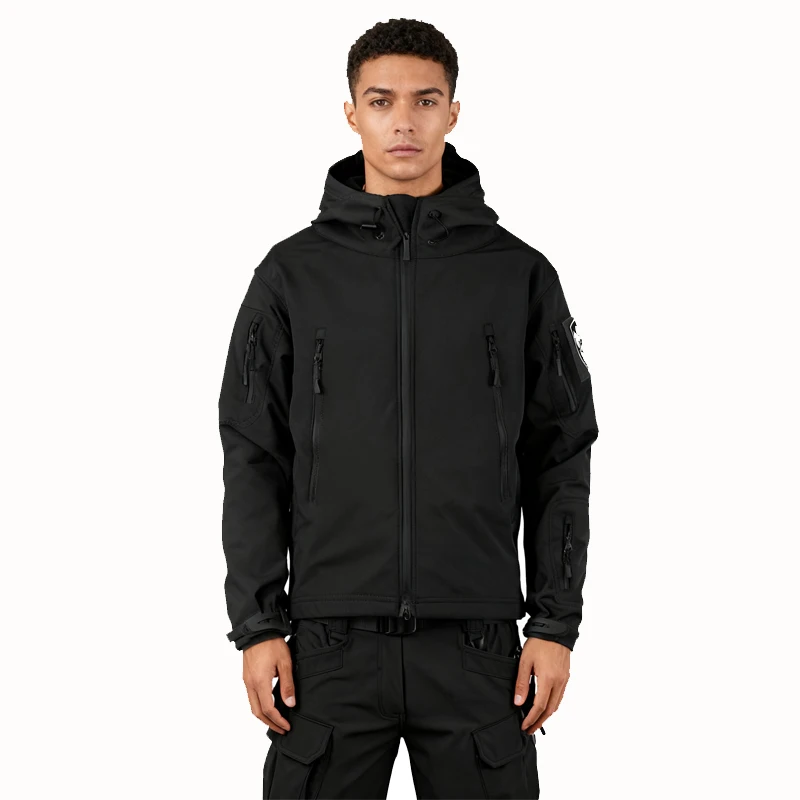 Chaqueta y pantalones Softshell impermeables a prueba de viento, trajes tácticos para hombres, ropa de caza de camuflaje para exteriores, trajes deportivos para acampar y senderismo