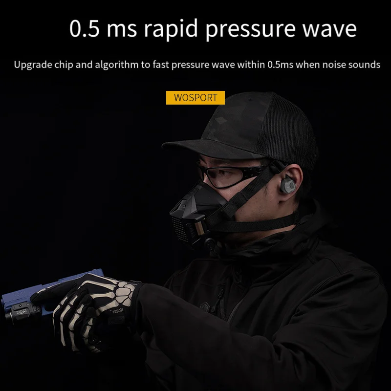 Auriculares tácticos con Bluetooth 5,3, cascos de protección intrauditivos con cancelación de ruido, conexión electrónica - imagen 4