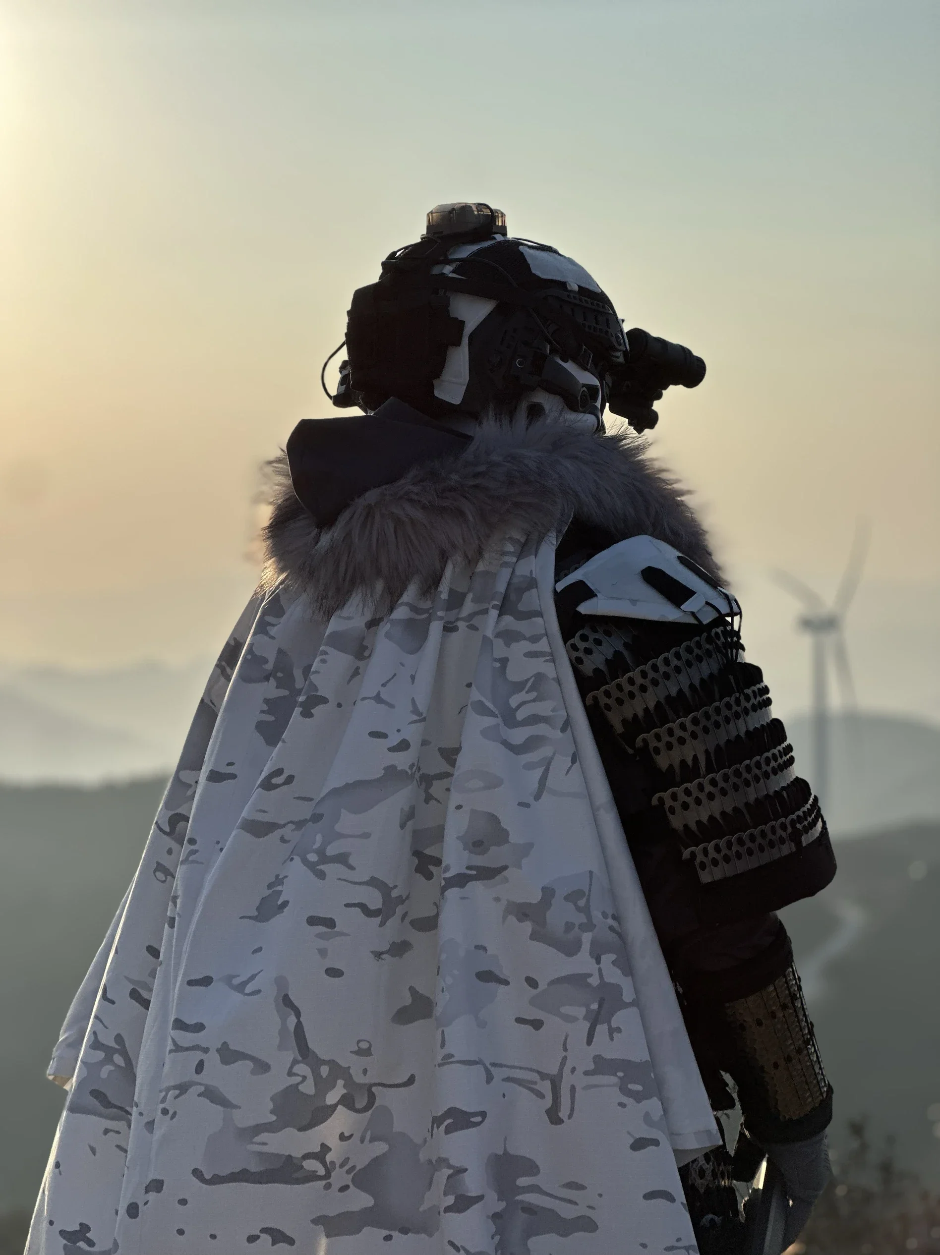 Abrigo táctico de invierno para caza, chaleco táctico de estilo nacional para exteriores con capa adjunta