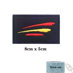 Parche bordado militar bandera española con insignia chevrones