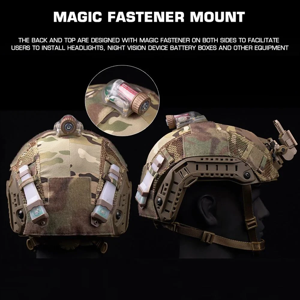 Cubierta de casco táctico para Paintball, Airsoft, Militar MH, PJ, BJ, OPS, Camuflaje, tamaño M/L, accesorios de casco rápido - imagen 5