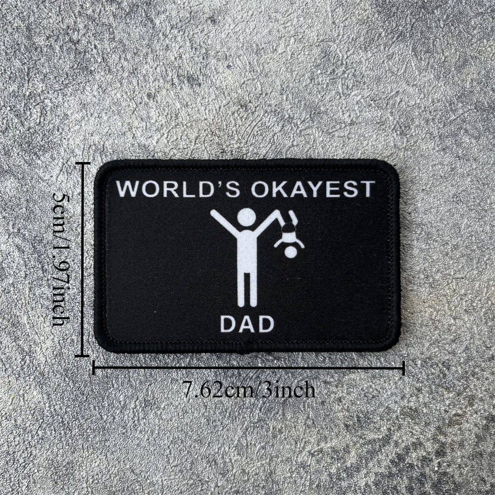 Brazalete militar para papá más bueno del mundo, parche impreso, insignia de moral táctica, gancho y bucle, accesorios para mochila al aire libre, pegatina - imagen 2
