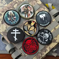 Parche ortodoxo de rescate del Arcángel de Chevron, moral táctica, parches de gancho impresos militares personalizados para ropa, pegatina para mochila