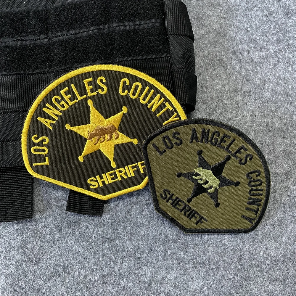 Parches de brazalete del equipo de rescate de esterco de MarSHAL de EE. UU., chaleco SHERIFF, insignia de gancho y bucle, bordado grande, modelado COS, moral de aviación del ejército - imagen 3