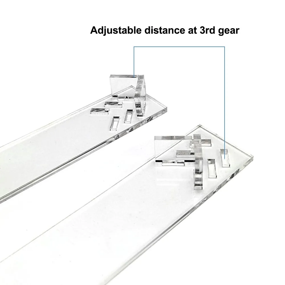 Estante acrílico para pistola, estante de exhibición transparente para pistola, soporte para pistola de 5 posiciones, soporte para pistola ajustable de altura para G17 G19, 1/2 Uds. - imagen 3