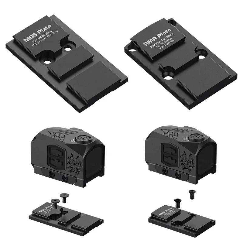 Swampfox KRAKEN-emisor cerrado Original, mira de punto rojo/verde, 3 MOA para Rifle, pistola RMR y MOS, huella w, riel Picatinny de 20MM - imagen 5