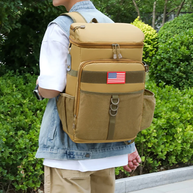 Mochila táctica para acampar, desplazamientos y ciclismo, deportes al aire libre, viajes, senderismo, bolsa de senderismo para hombres, mochila de equipaje grande con gancho y bucle - imagen 3