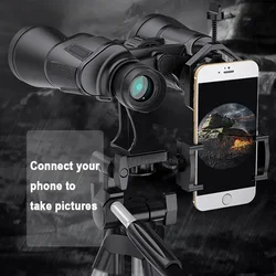 Telescopio profesional de largo alcance, binoculares potentes de BAK4-Prism HD, Zoom 20X50, para acampar al aire libre y viajar