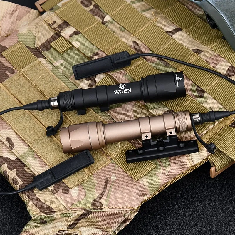 WADSN-Riel lateral de luz Scout, montaje de riel de linterna M600, M300, M300A, foco de caza Airsoft para exteriores, Base de compensación, compatible con Mlok Keymod - imagen 5