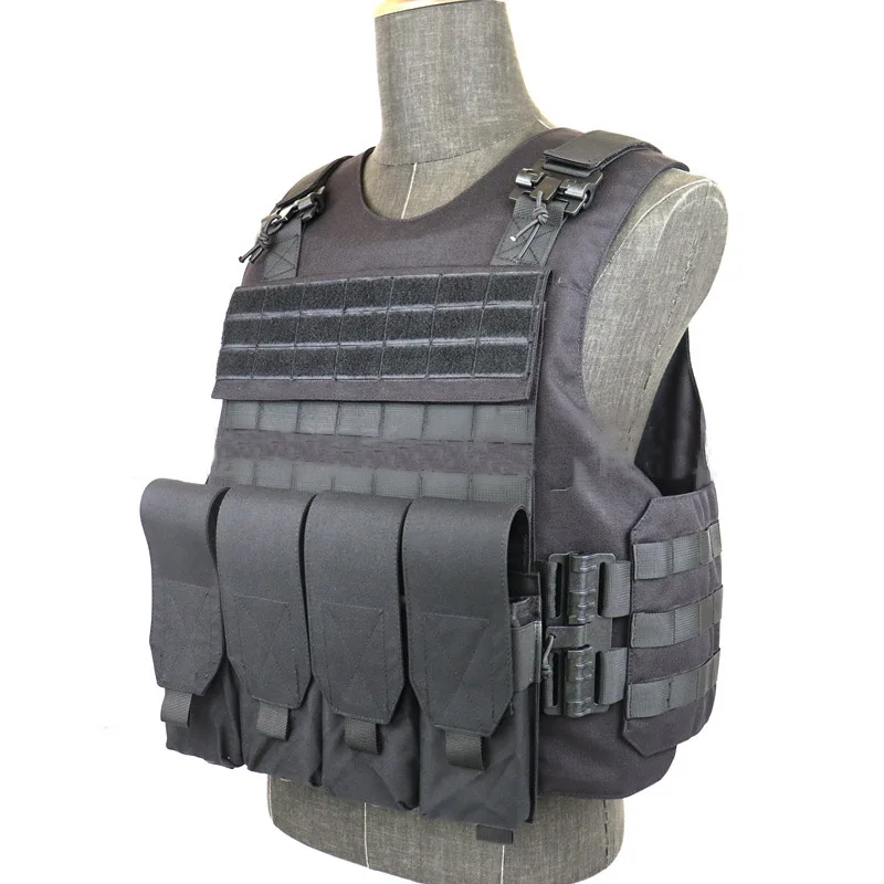 Chaleco táctico de trabajo al aire libre 1000D, chaleco con sistema MOLLE con hebilla de liberación rápida, ligero y duradero, Compatible con accesorios de engranaje - imagen 3