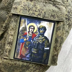 Parche con estampado de soldado Arcángel, chaleco táctico, parches de gancho y bucle para ropa, insignia de moral militar, pegatina para mochila, brazalete