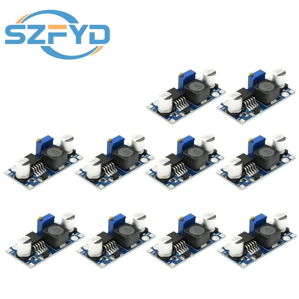 1-10 Uds DC-DC convertidor reductor módulo LM2596 salida de fuente de alimentación 1,25 V-30V DIP