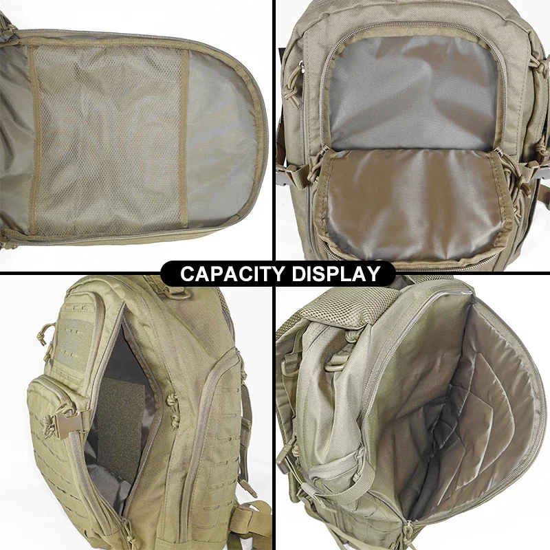 Tac mochila 3P para hombre, accesorios de caza y trabajo, bolsa de asalto Molle para acampar, utilidad EDC, bolsa para exteriores, 45l - imagen 5