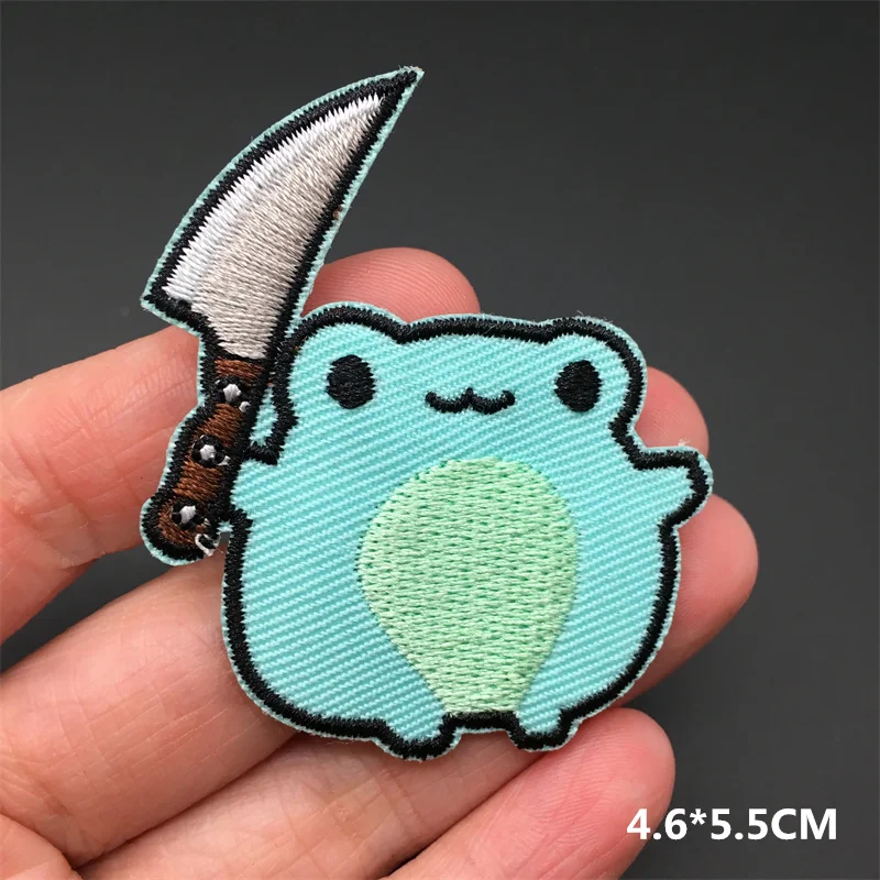 Parches divertidos de Anime para ropa, pegatina de dibujos animados de calavera Punk, chaqueta, parches bordados DIY para banda de ropa, parches para planchar - imagen 5