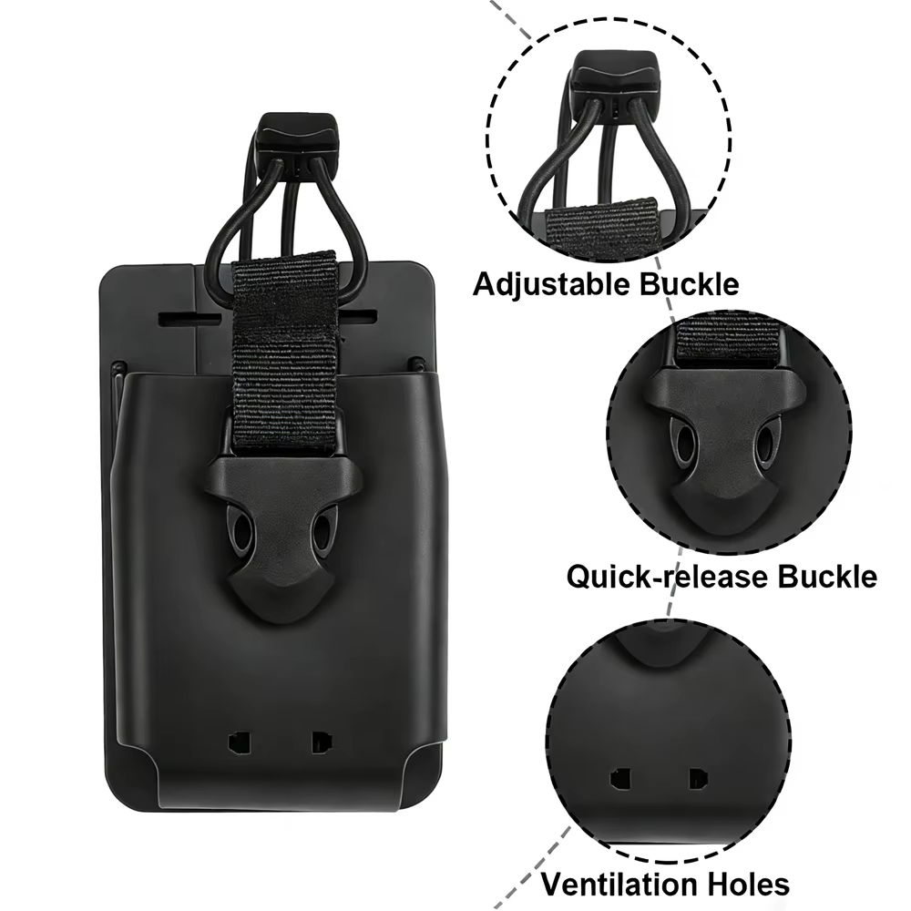 Funda táctica walkie-talkie liberación rápida con clip cinturón - imagen 5