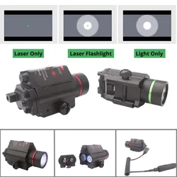 Linterna táctica láser Combo punto rojo mira láser Combo linterna láser Glock luz láser Combo para riel Picatinny de 20mm ﻿