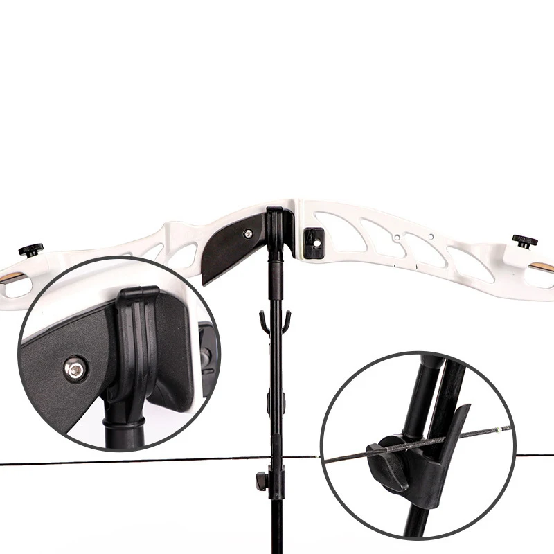 Soporte de arco de tiro con arco, plegable, extraíble, de fibra de vidrio, soporte de arco recurvo para caza, tiro, deportes, accesorios de tiro con arco - imagen 3