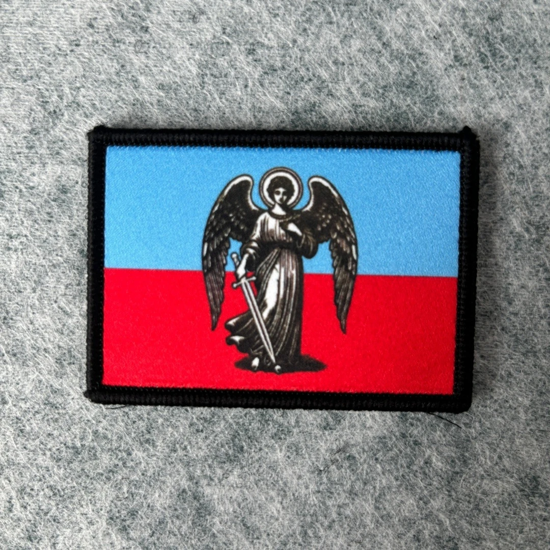 Parche táctico de la Virgen María John 3:16, parches de gancho y bucle, brazalete de Ángel de la victoria, insignia de moral del ejército militar, pegatinas para mochila - imagen 4