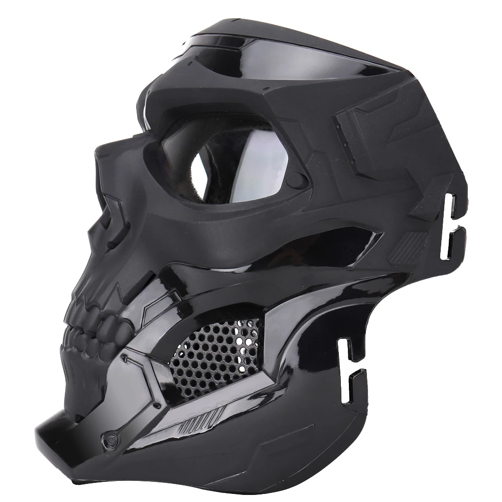Máscara táctica de calavera para motociclismo, deporte, cara completa, máscara a prueba de viento, accesorios de Cosplay para Halloween, caza, Paintball, máscaras Airsoft - imagen 4