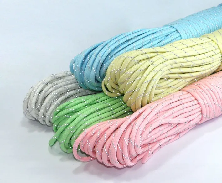 1 Uds. 100 pies 9 hebras luminosas que brillan en la oscuridad y cable de paracaídas de Paracord reflectante - imagen 4