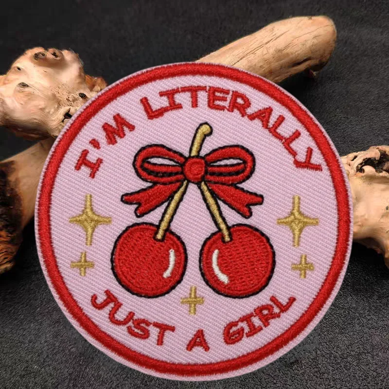 Parche bordado "SOY LITERALLY JUST A GIRL", chaleco táctico, insignia de moral con gancho y bucle, pegatinas para mochila, parches para brazalete para ropa - imagen 5