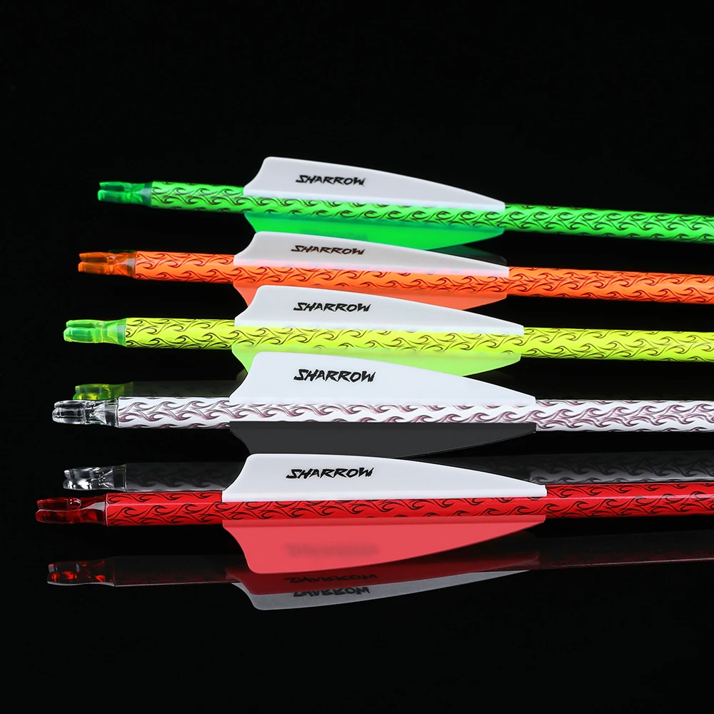 Escudo de pluma de goma para tiro con arco, eje de flecha para caza al aire libre, accesorios de tiro, 3" - imagen 5