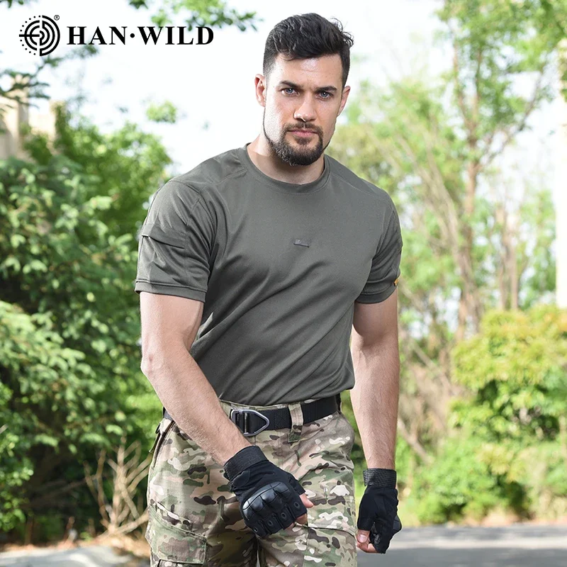 Camiseta táctica de verano para hombre, camiseta informal de entrenamiento de secado rápido de manga corta, camisetas deportivas de combate y senderismo - imagen 4