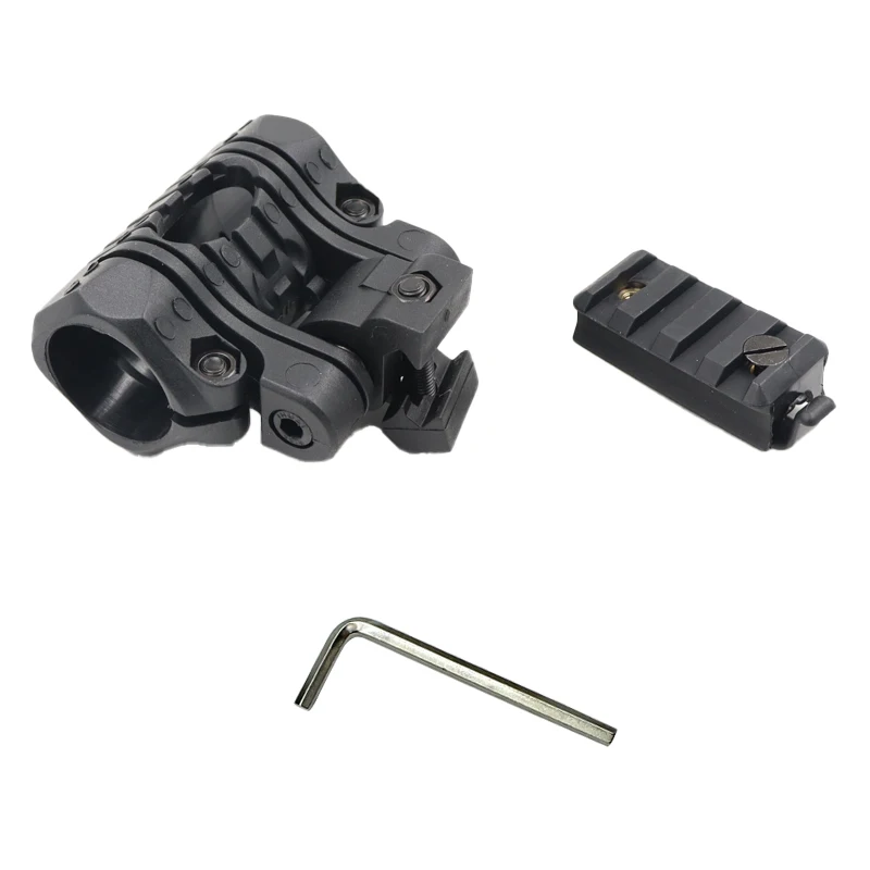 BOOIU soporte de linterna para casco, abrazadera de luz de plástico multiángulo, accesorio de montaje para cascos rápidos, 25mm - imagen 5