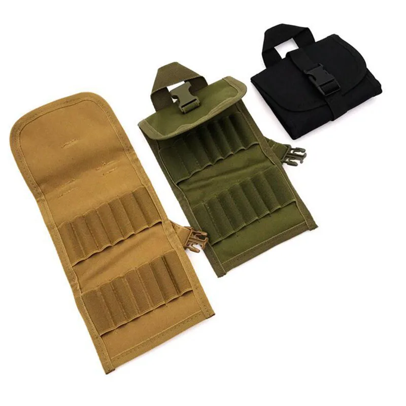Bolsa de cartucho multifuncional plegable, Mini bolsa de munición para Rifle, caza, cartuchos de escopeta, 14-Round Tactical Molle - imagen 5