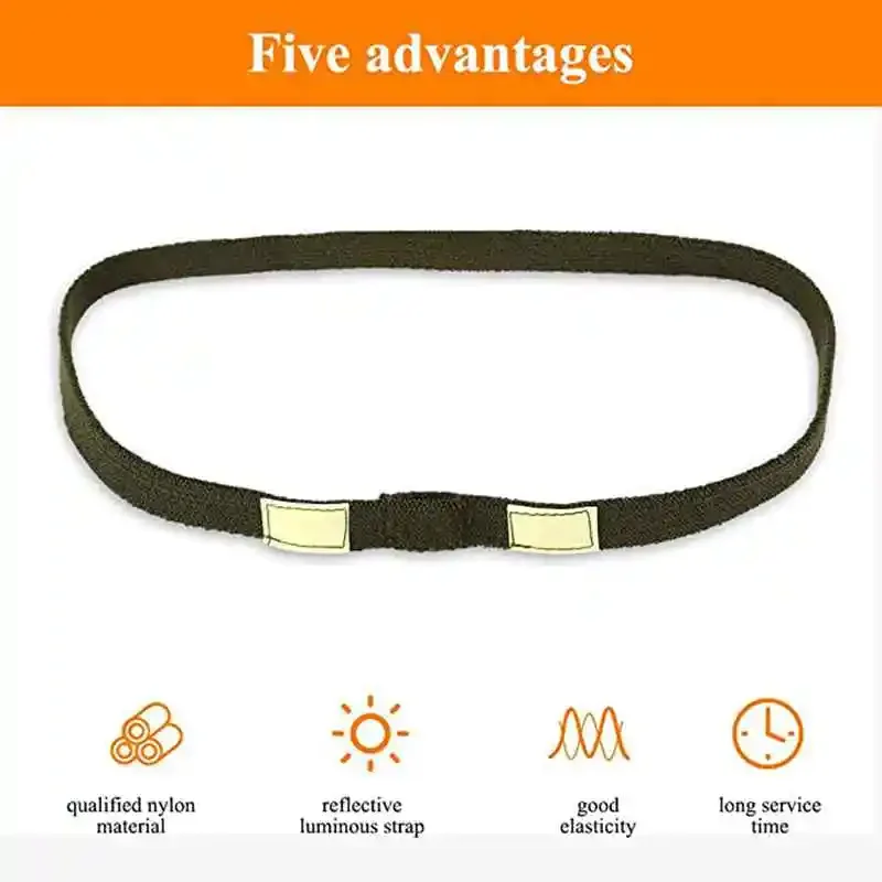 2 uds correas para casco banda de ojo de gato correas reflectantes para casco de camuflaje banda elástica para M1 M88 MICH accesorios para casco de caza de combate - imagen 4