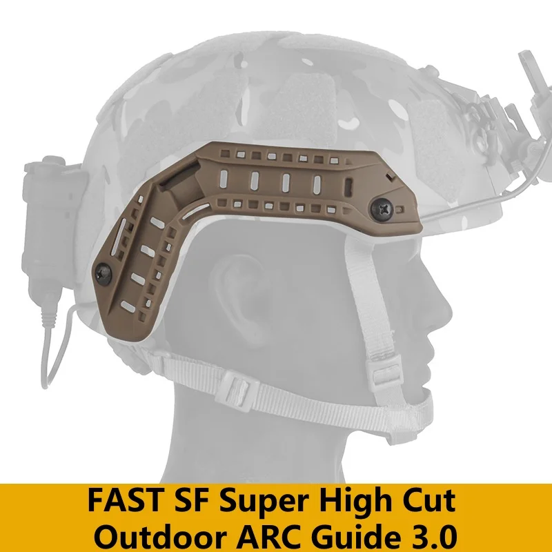 Rieles para casco de arco de corte alto para acampar, adaptan a a auriculares, linternas, respiradores y otros accesorios para casco Airsoft RÁPIDO - imagen 2