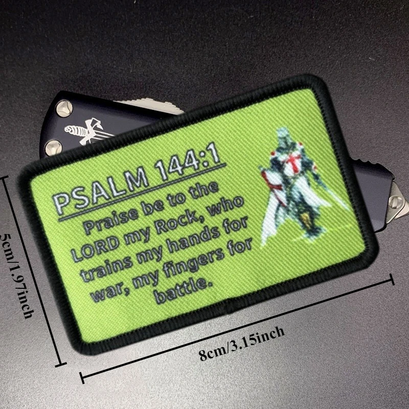 Brazalete con estampado Paladin, parche táctico para ropa, insignia de moral, gancho, parches militares, pegatinas para mochila - imagen 3