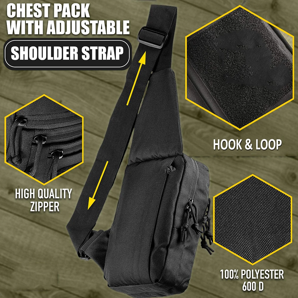 Bandolera táctica oculta portapistola ambidiestra para hombro y pecho - imagen 5