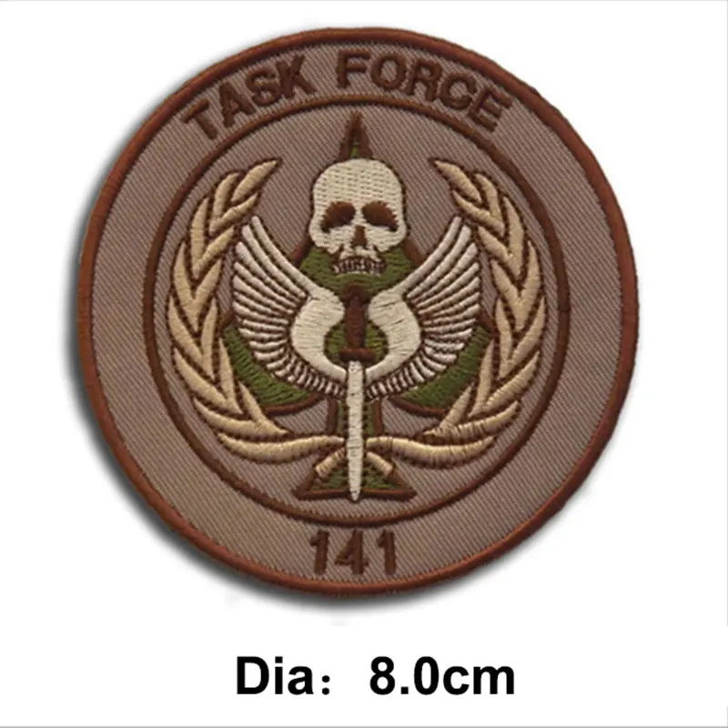Call of Duty-Máscara de fantasma, insignia bordada con gancho y bucle, insignia para brazo de 8x5cm, pegatina personalizada para mochila, parche creativo - imagen 4