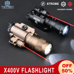 WADSN-linterna estroboscópica táctica Airsoft X400V, luz Led láser rojo X400 para pistola, luz para arma de caza