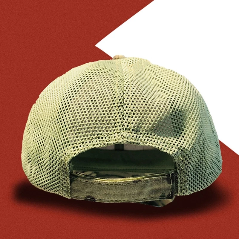 Gorra táctica de camuflaje militar para hombre, sombrero de béisbol de malla transpirable, ajustable, Airsoft, Paintball, protector solar - imagen 2