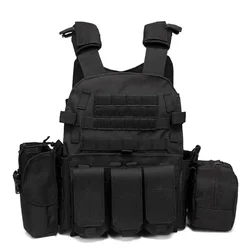 Chaleco táctico militar 6094, armadura corporal, equipo de combate del ejército CS, portador de placa de caza, accesorios Airsoft, bolsa de juego de guerra, chaleco Molle