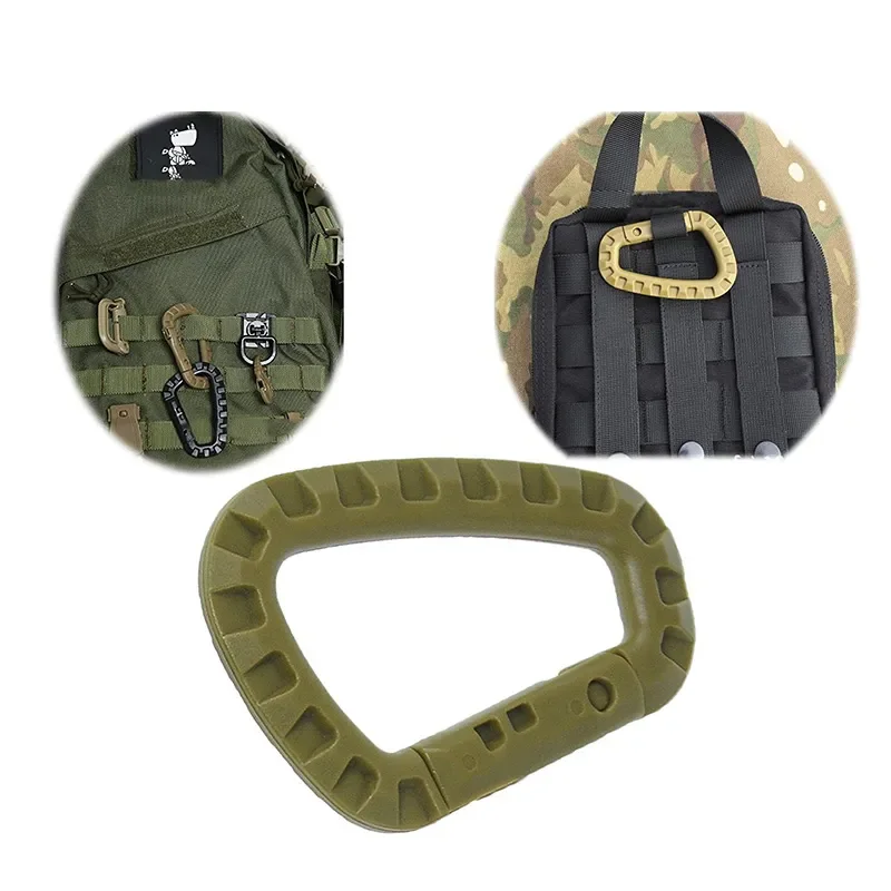 Mosquetón rápido en D para mochila táctica, gancho plástico - imagen 4