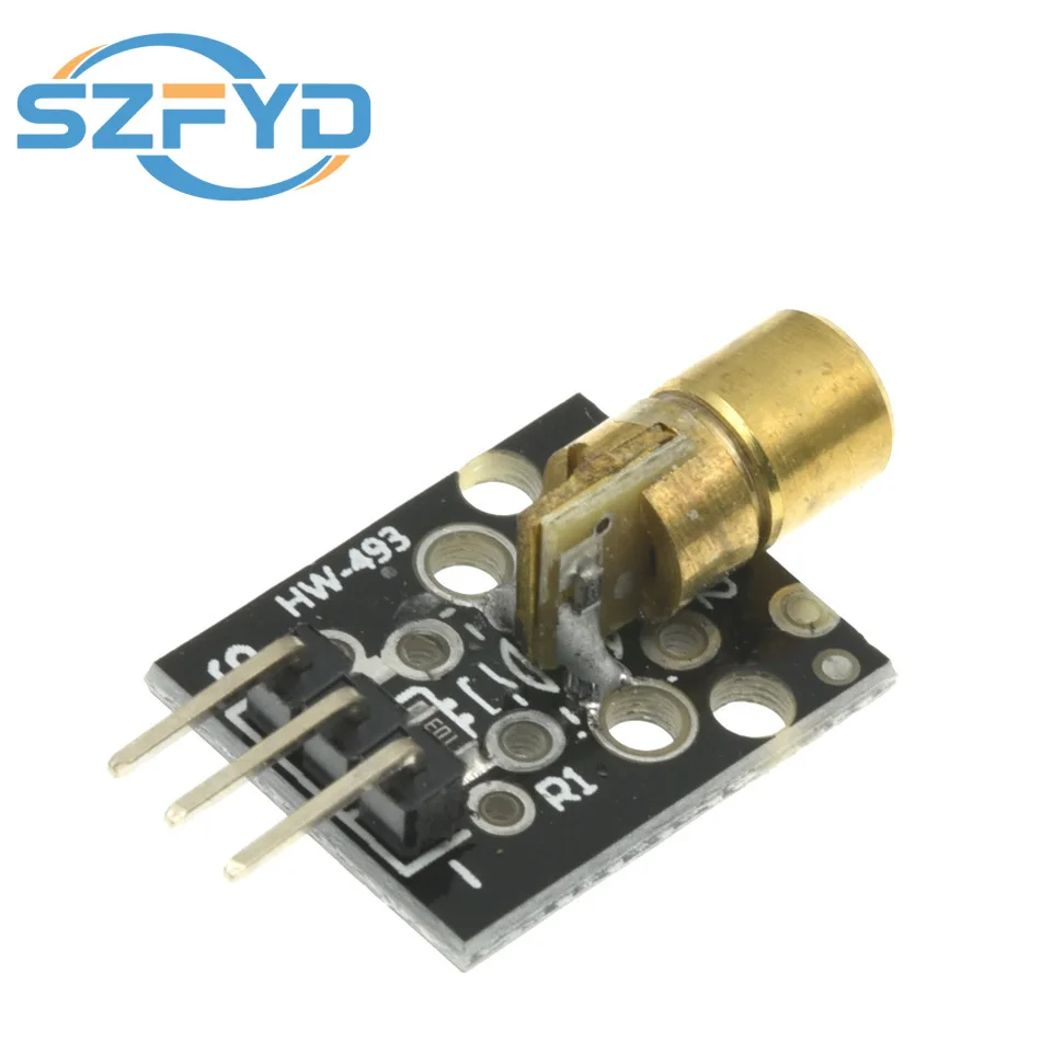 1/5/10 Uds KY-008 3pin 650nm transmisor láser rojo diodo de punto módulo Sensor de cabeza de cobre para Arduino AVR PIC Compatible MEGA 2560 - imagen 2
