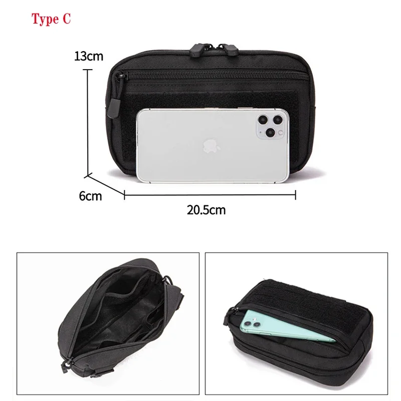 Molle Utility EDC herramienta riñonera táctica botiquín de primeros auxilios bolsa soporte para teléfono para Camping caza mochila chaleco - imagen 4