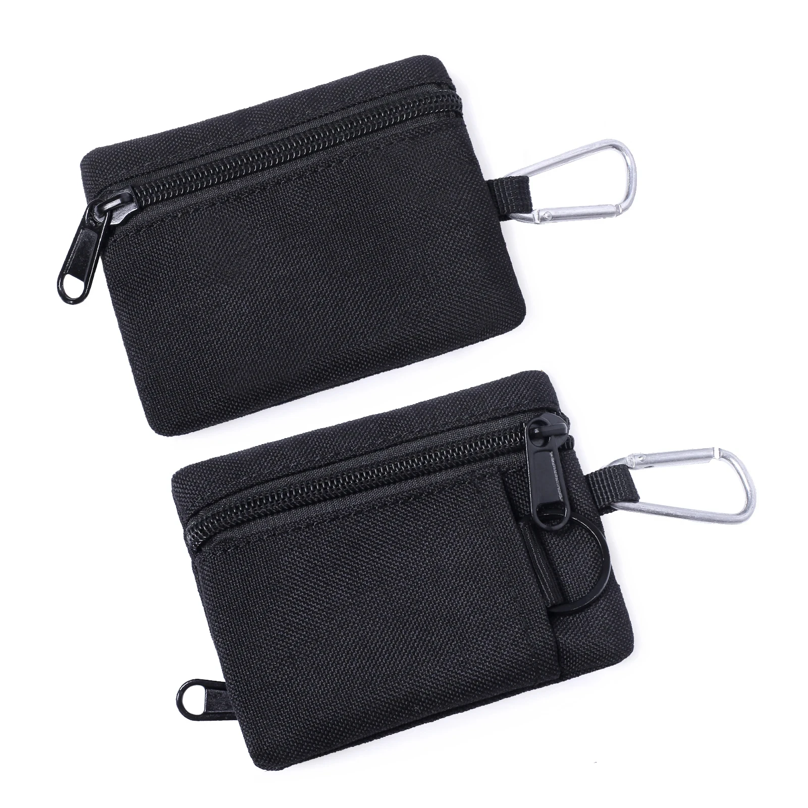 Vista frontal de la bolsa EDC negra