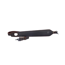Tourbon Eslinga cuero ajustable antideslizante rifle giratorios negra