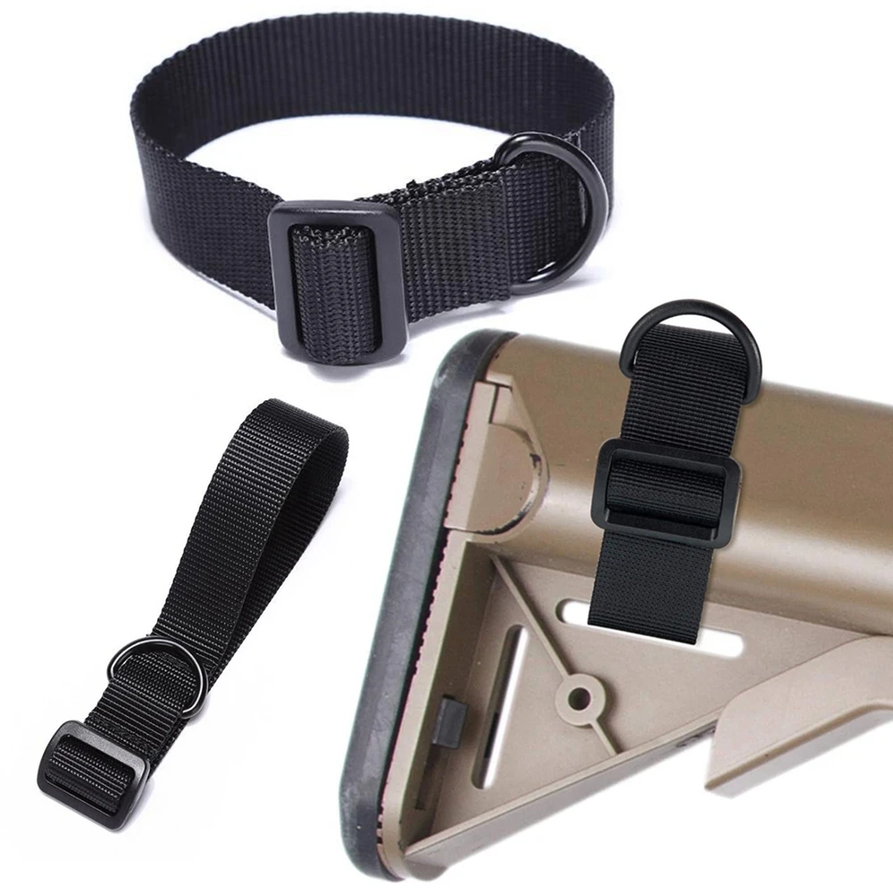 Eslinga táctica, adaptador de anillo para pistola, correa de hombro de nailon ajustable y accesorios de caza con correa EDC con anillo en D - imagen 2