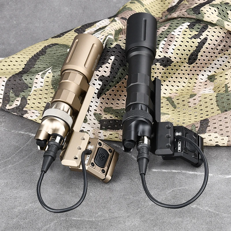 PLH-V2 de exploración de 1300 lúmenes, linterna LED táctica de alta potencia, linterna de Metal PLHv2, arma, luz Mod, botón, interruptor de caza, Base de montaje Offset