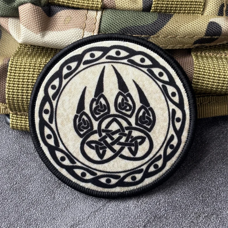 Parche de brazalete con estampado táctico para ropa, insignias de moral, parches militares con gancho, pegatina para mochila - imagen 3