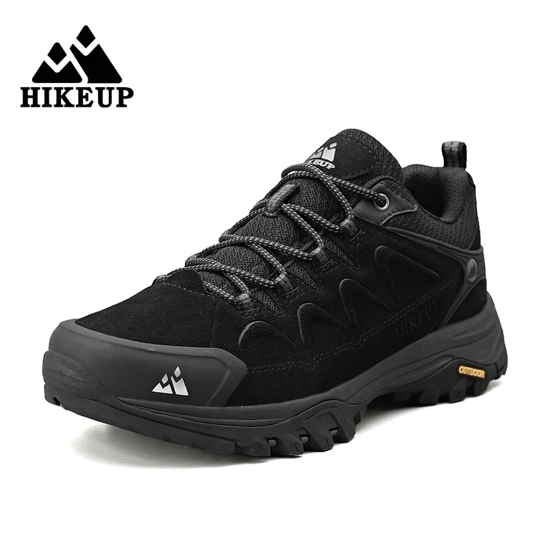HIKEUP-zapatos de senderismo de cuero para hombre, zapatillas de Trekking para turismo, montaña, escalada, Trail, trotar, venta directa de fábrica - imagen 4