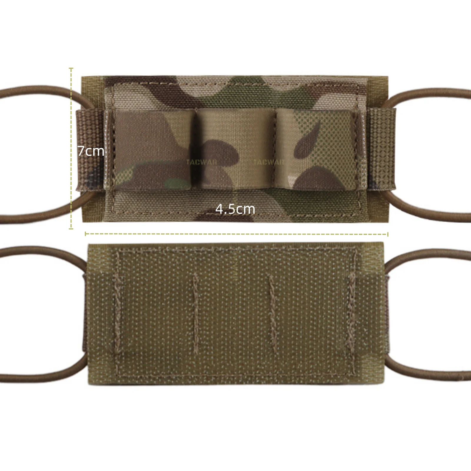 Soporte de almacenamiento de batería, organizador de cables con cuerda lateral, 3 bucles elásticos, sujetador con respaldo de gancho para equipo de casco táctico - imagen 3