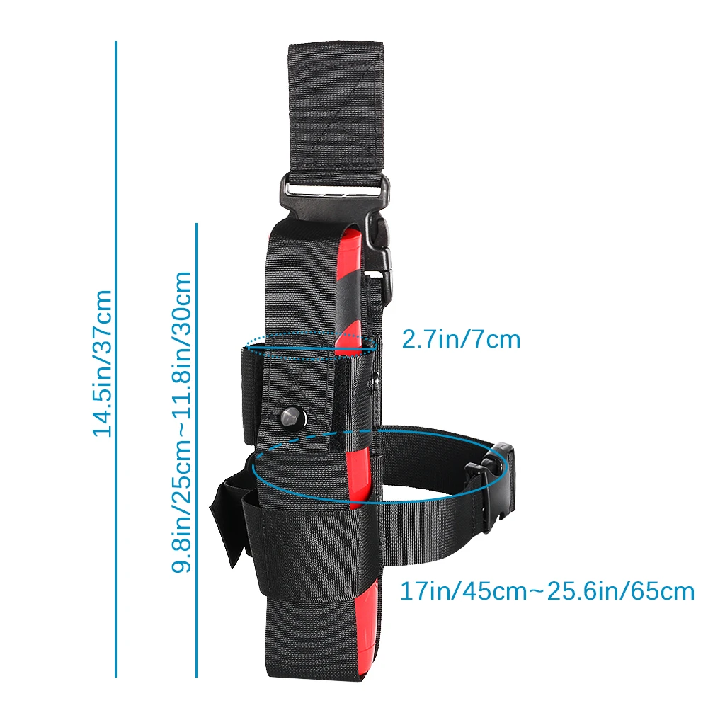 Soporte de mano para pulverizador de fuego, bolsa para botella de agua, bolsa para espray de pimienta para muslo, funda para extintor MK9 con tapa abierta para exteriores - imagen 5