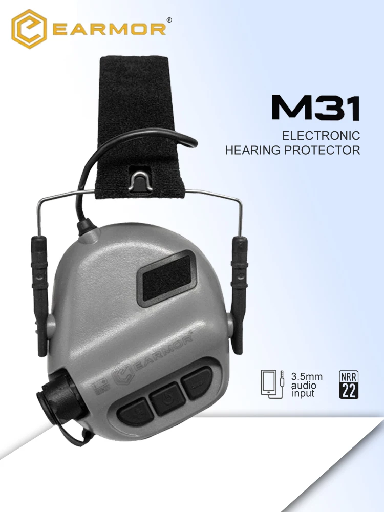 EARMOR M61 (Multicam) y M31 MOD4 auriculares tácticos 6 colores disparo liquidación de ruido auriculares con reducción de ruido de aviación - imagen 4